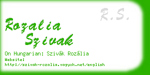 rozalia szivak business card